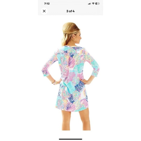 LILLY PULITZER Womens Multi Color Roar Of The Sea Ali Dress Sz XS - Picture 10 of 12